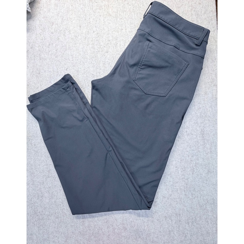 Lululemon ABC Commission Pant Men 36 Tall Dark Gray Warpstreme Slim Fit Trousers